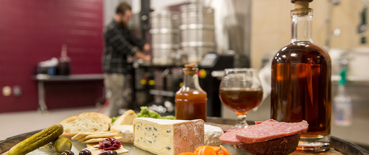 SIU Fermentation Science cheese display