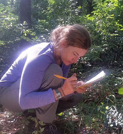 SIU forestry student works on Field Work