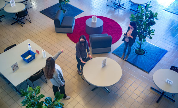 SIU's Event Management students setting up