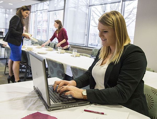 SIU Hospitality Students set the Table