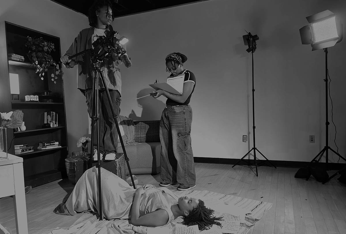Behind the scenes from MFA student Diazha Berry's thesis film shoot