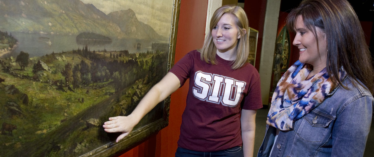 Art History Degree students at university museum