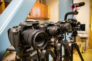 Camera's in SIU's Visual Resource Center