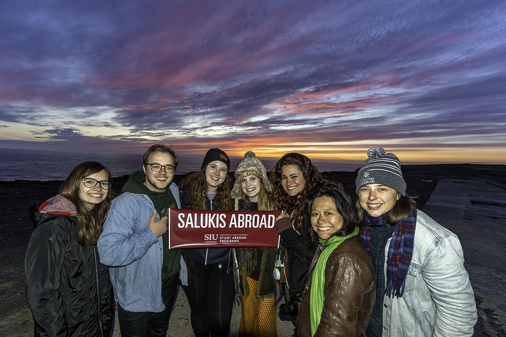 SIU Program participants, Orkney sunset
