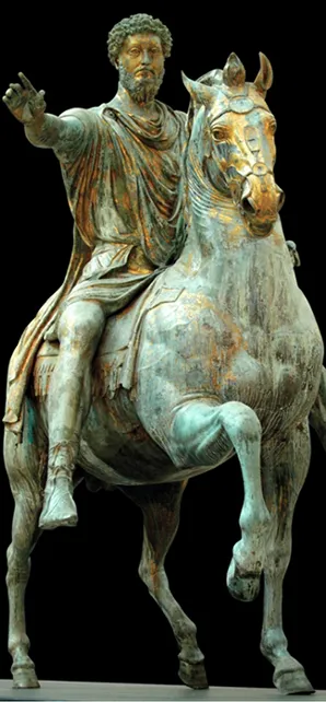 Photo of a statue of Marcus Aurelius on a horse