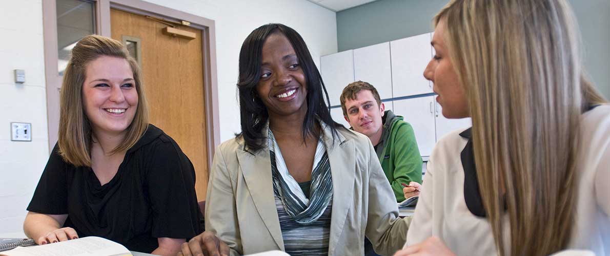  Organizational Learning, innovation, and development students working in classroom