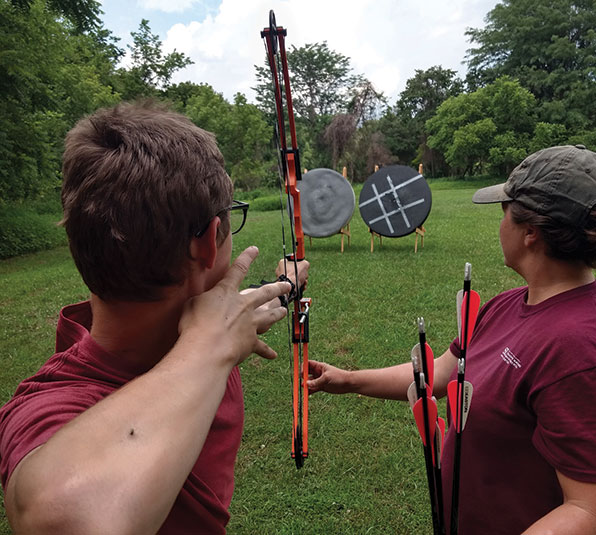 SIU Recreation Professions Students practice Archery