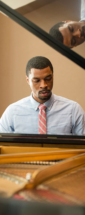 SIU Professor Playing Piano at SIU 