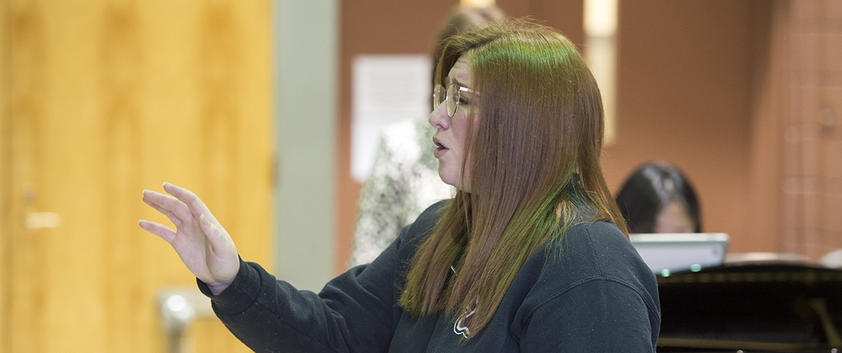 SIU Vocal Student in  Classroom 