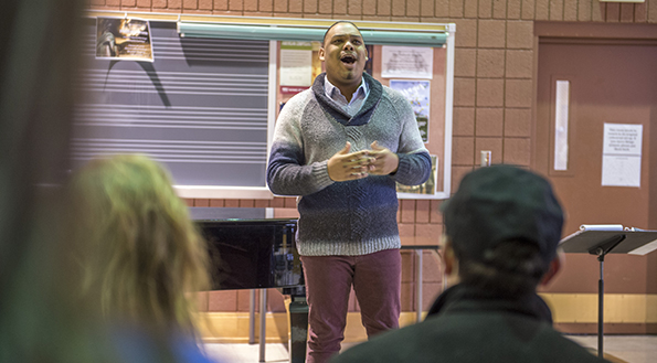 SIU Vocal Student in  Classroom 