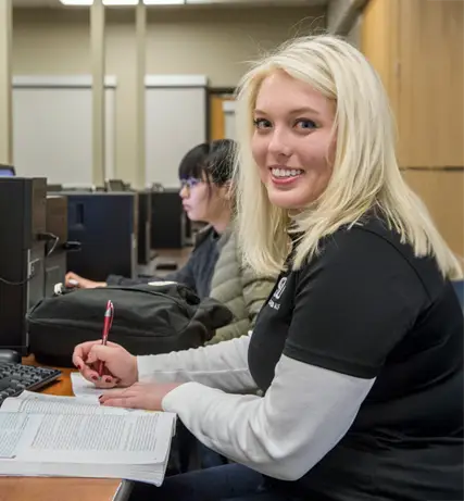 SIU student in classroom