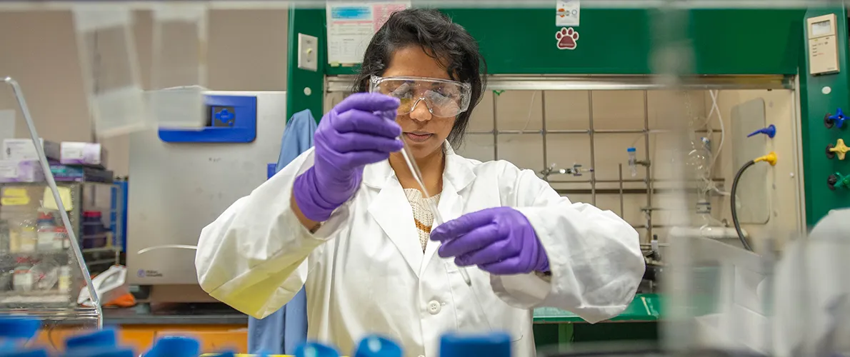 SIU Student winner of National Institutes of Health GrantBiochemistry Lab