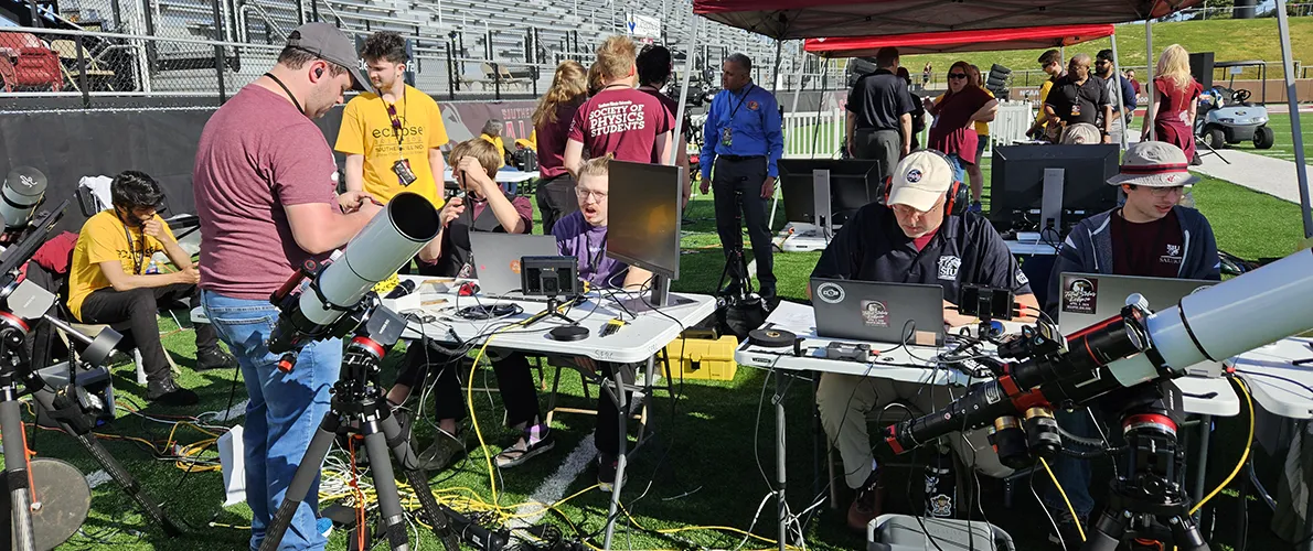 SIU Physics Students track the Solar Eclipse