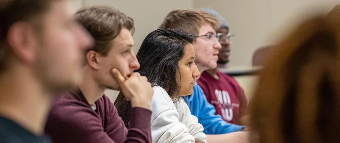 SIU Statistics students in classroom